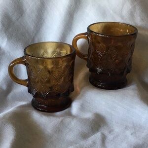 Vintage pair of Anchor Hocking, Fire King Cups